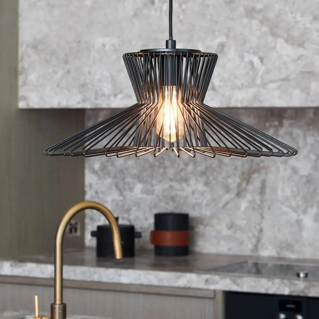 Beacon Lighting Beacon Hängelampe Pheonix Flair schwarz, Metall, Ø 50 cm