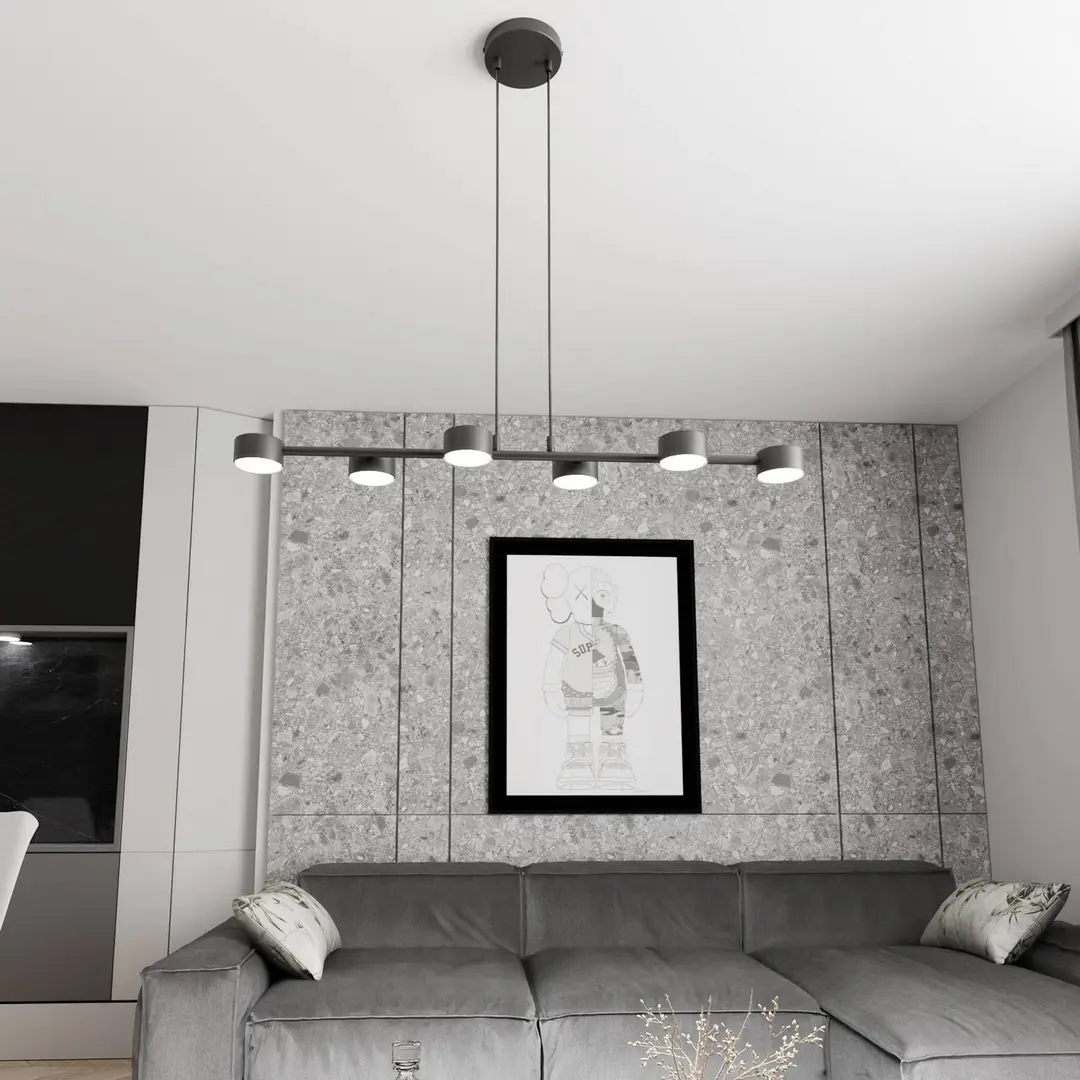 EMIBIG LIGHTING Deckenstrahler, Megara, Länge 80 cm, Metall, 6-flg.