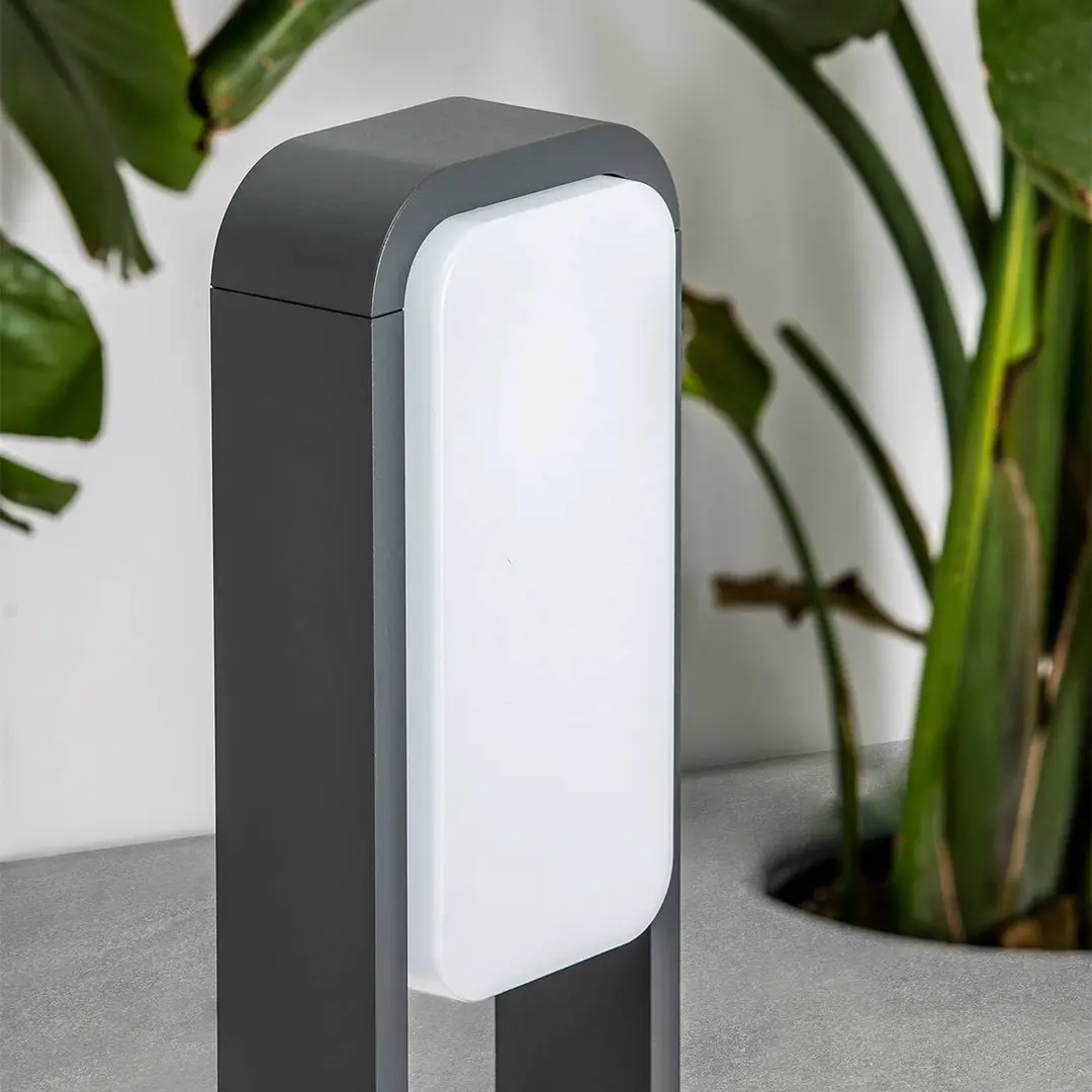 FARO BARCELONA LED-Wegeleuchte Sticker, dunkelgrau, Aluminium, Höhe 72 cm