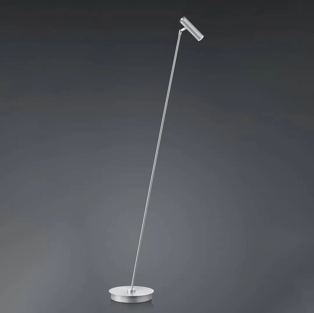 HELL LED-Stehleuchte Tom, dimmbar, nickel