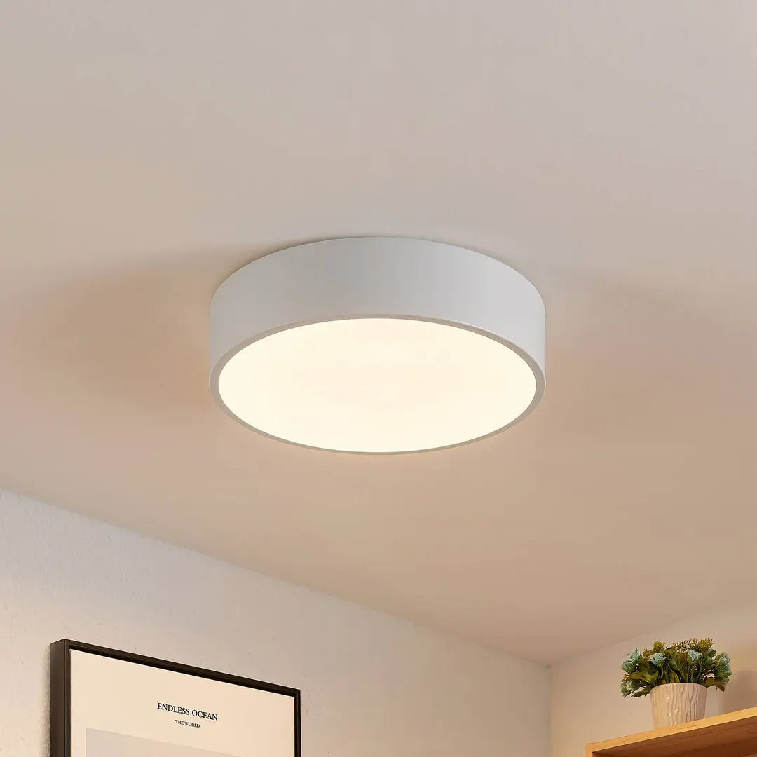 Lindby LED-Deckenleuchte Simera, Ø 30cm, weiß, dimmbar