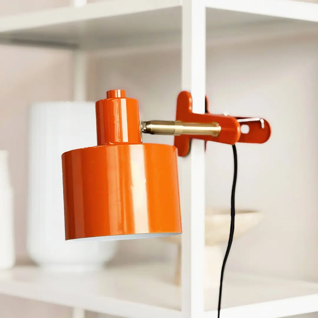Dyberg Larsen Klemmleuchte Ocean, orange, E14, Metall