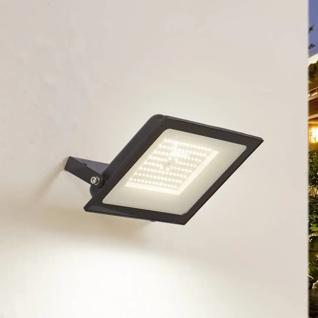Prios LED-Außenstrahler Maikel, 100W, 8000lm, Metall