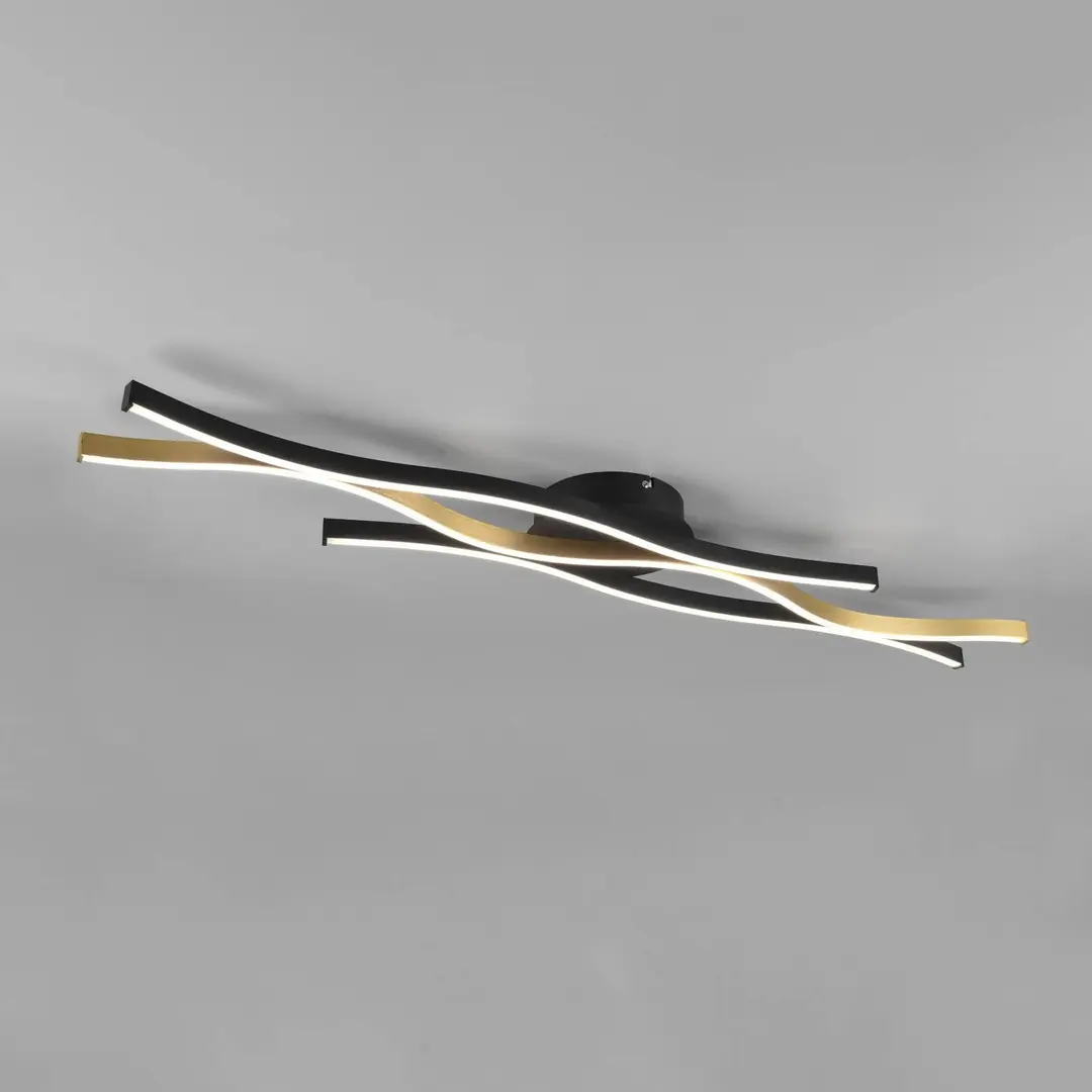Trio Lighting LED-Deckenleuchte Blaze, CCT, dimmbar, messing