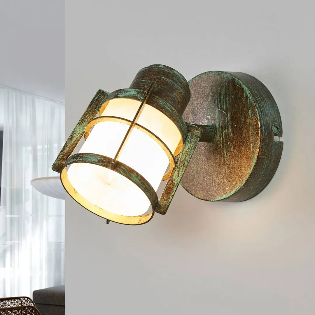 LINDBY Giorgi - Wandlampe im Grünspanlook