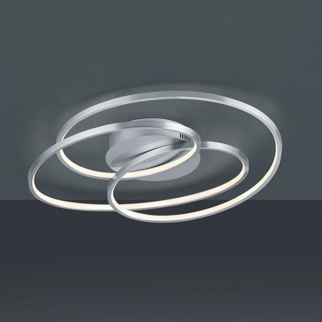 Trio Lighting LED-Deckenlampe Gale, 60 cm, nickel matt