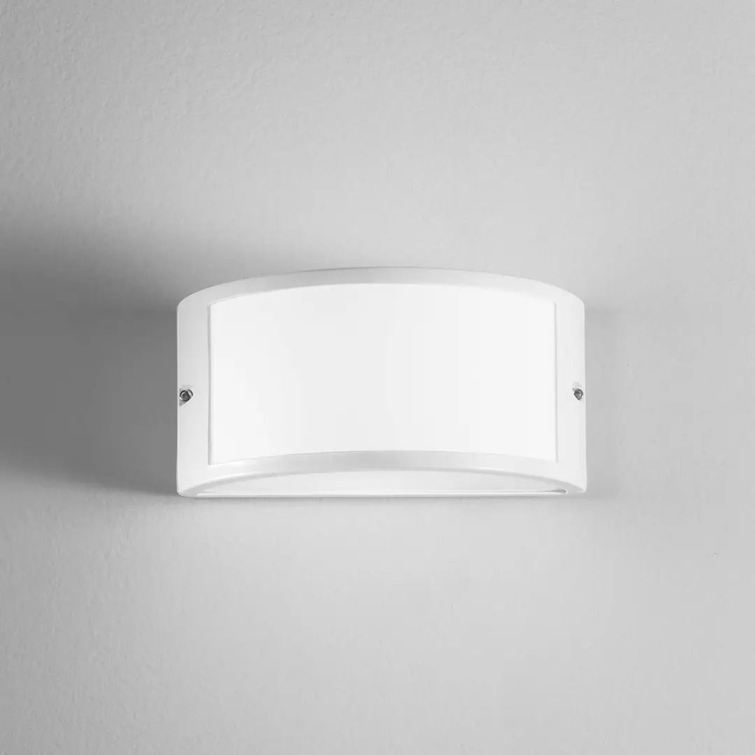 Intec Außenwandlampe Austin, weiß, Breite 25 cm, Metall, IP54