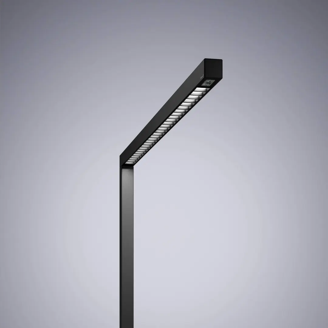 Waldmann LED-Stehlampe Straight.single, schwarz, 3000K, smart, Sensor