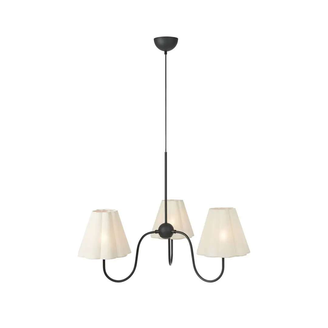 Markslöjd Hängeleuchte Veya, beige, Leinen, Ø 90 cm, E14
