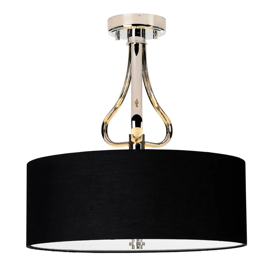 ELSTEAD LED-Deckenlampe Falmouth schwarz/chrom