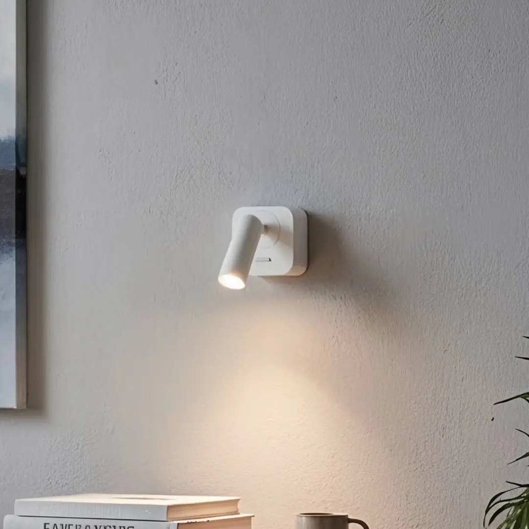 Ideal Lux LED-Wandstrahler Bean, weiß, Breite 7 cm, Metall