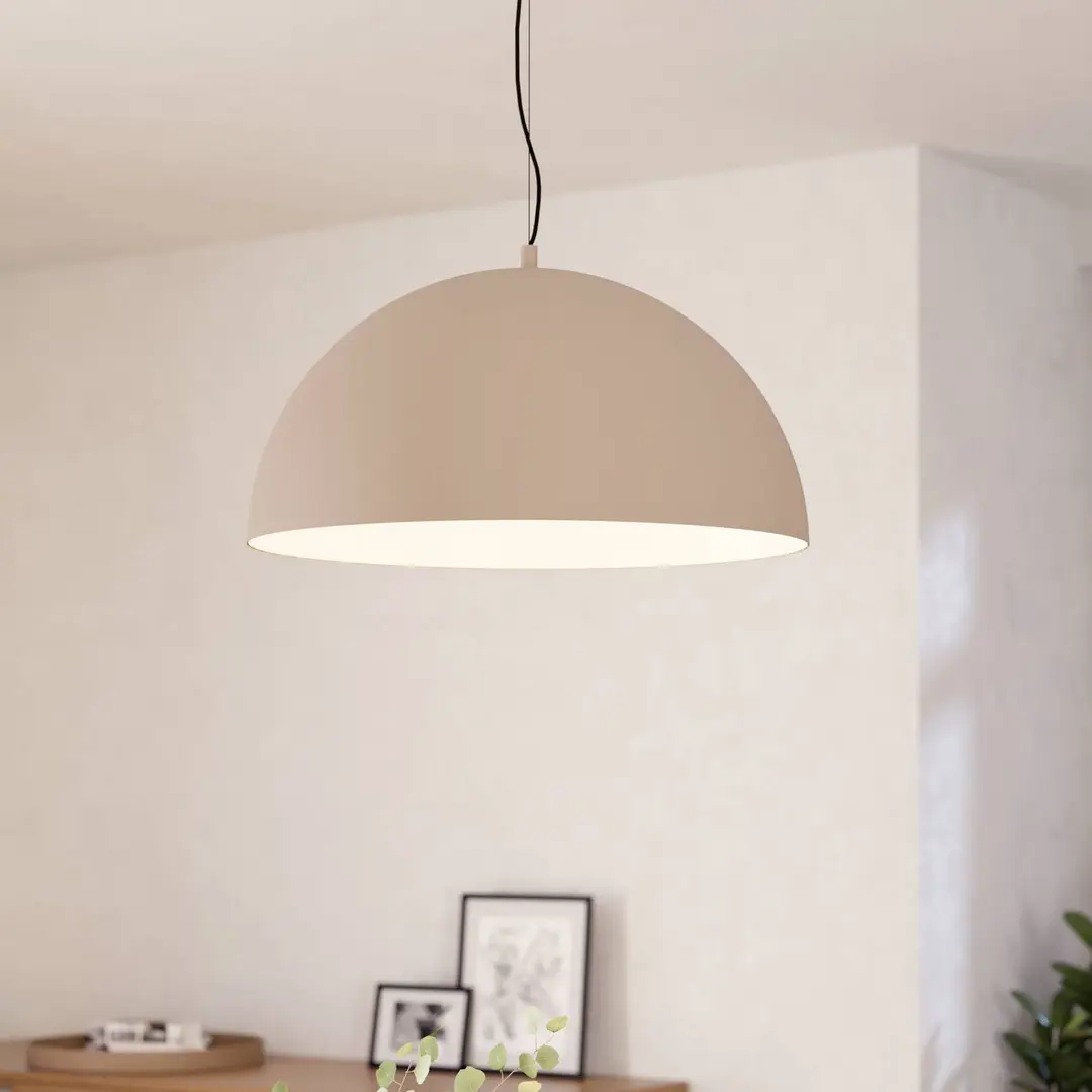 EGLO Hängeleuchte Gaetano 1, Ø 53 cm, sand/creme, Stahl