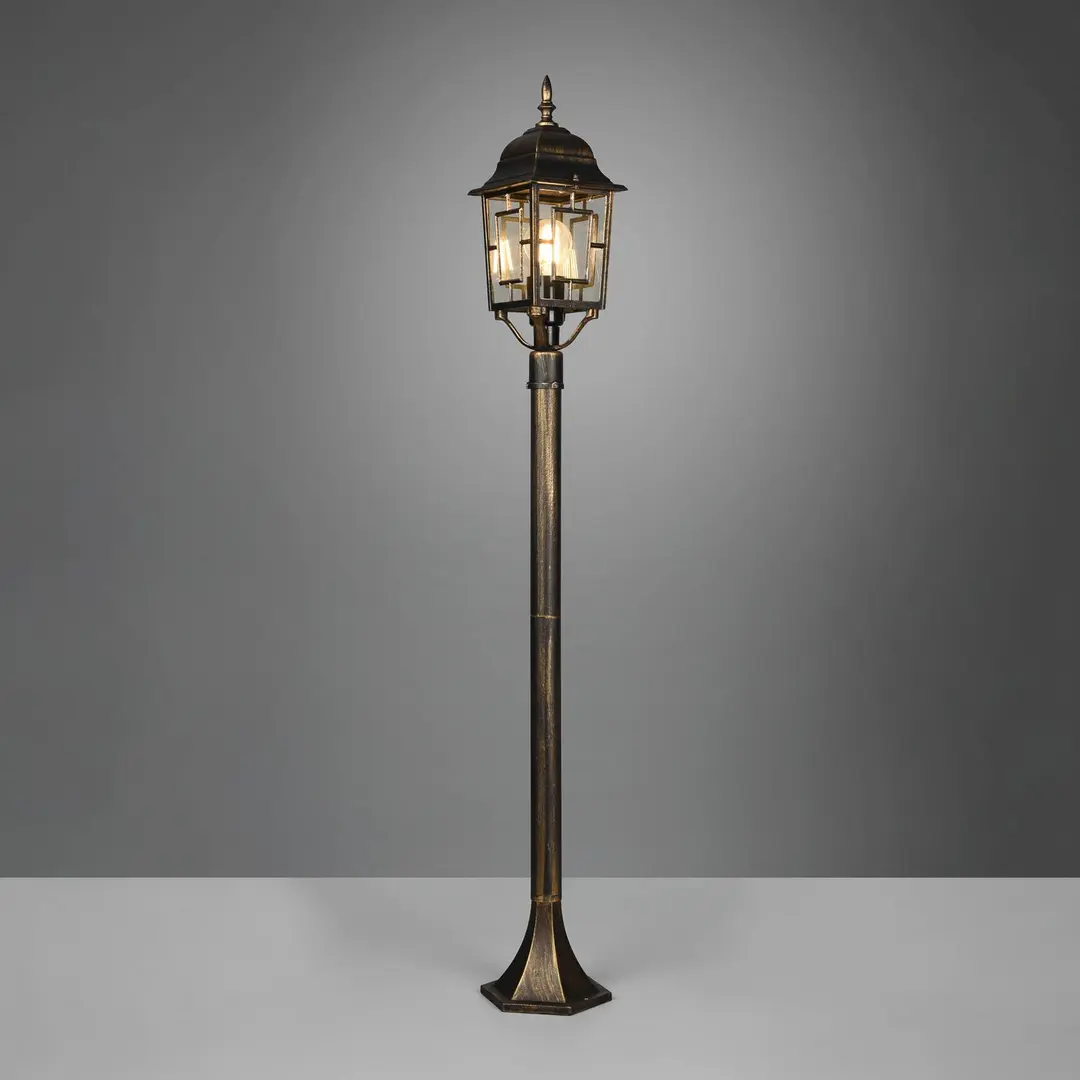 Trio Lighting Wegeleuchte Volturno, rostfarben, Höhe 100 cm, Aluminium