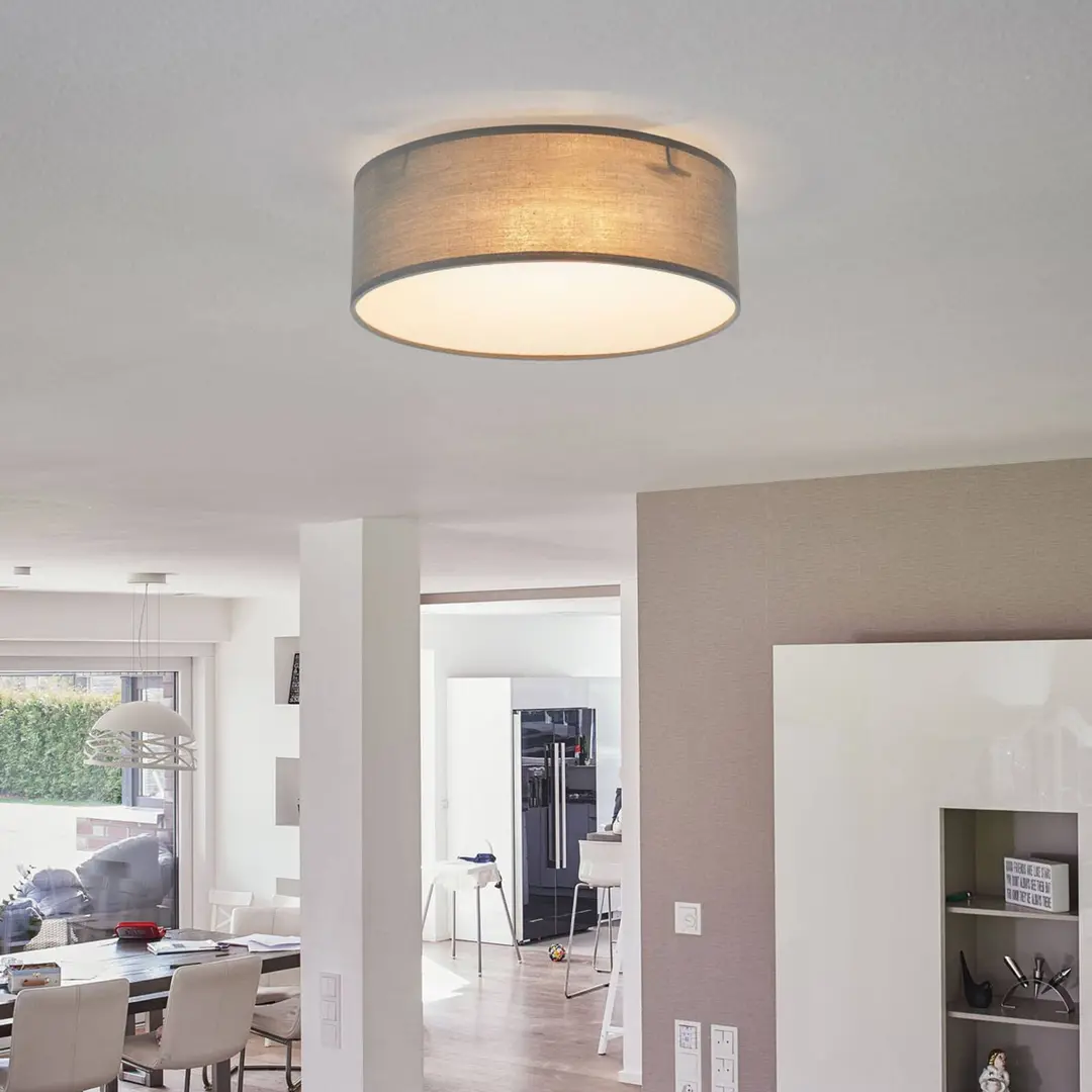 Smartwares Deckenleuchte Ceiling Dream, Ø 30 cm, Textil, grau