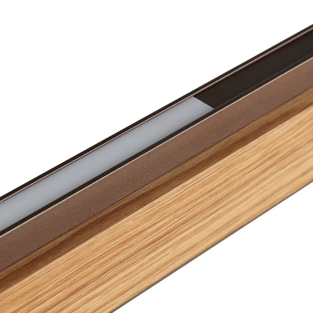 Brilliant LED-Hängeleuchte Arviso, eiche, Länge 127 cm, dim.