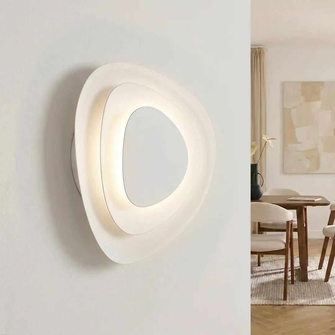 Lindby LED-Wandleuchte Delar, weiß, 25 x 25 cm, dimmbar