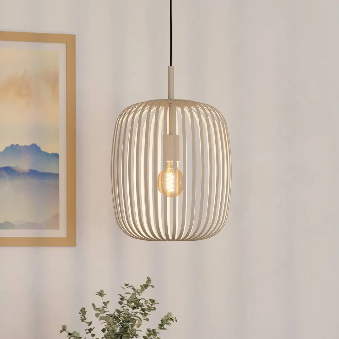 EGLO Hängeleuchte Romazzina, beige, Ø 33 cm, Metall, E27