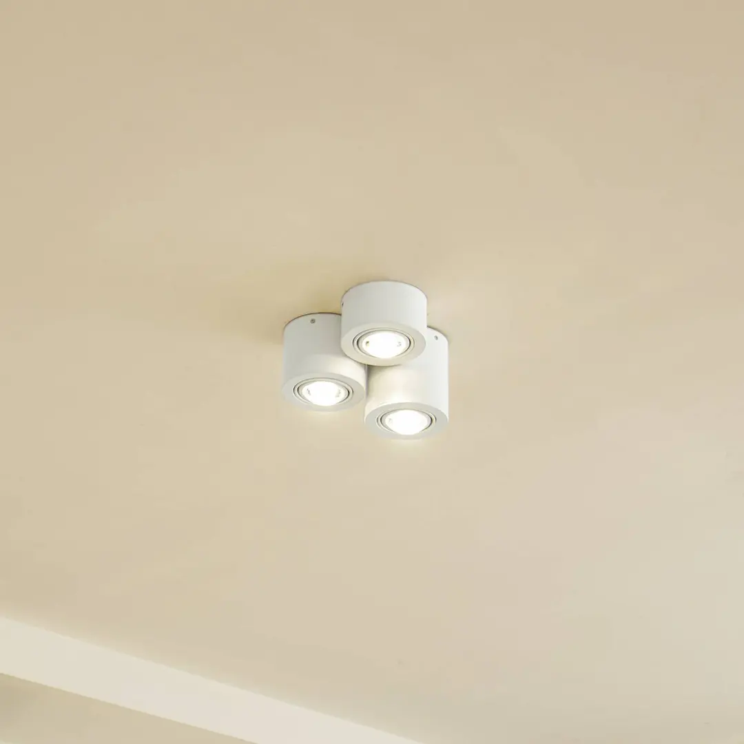 Lindby Downlight Jyla, 3-flammig, weiß matt, GX53