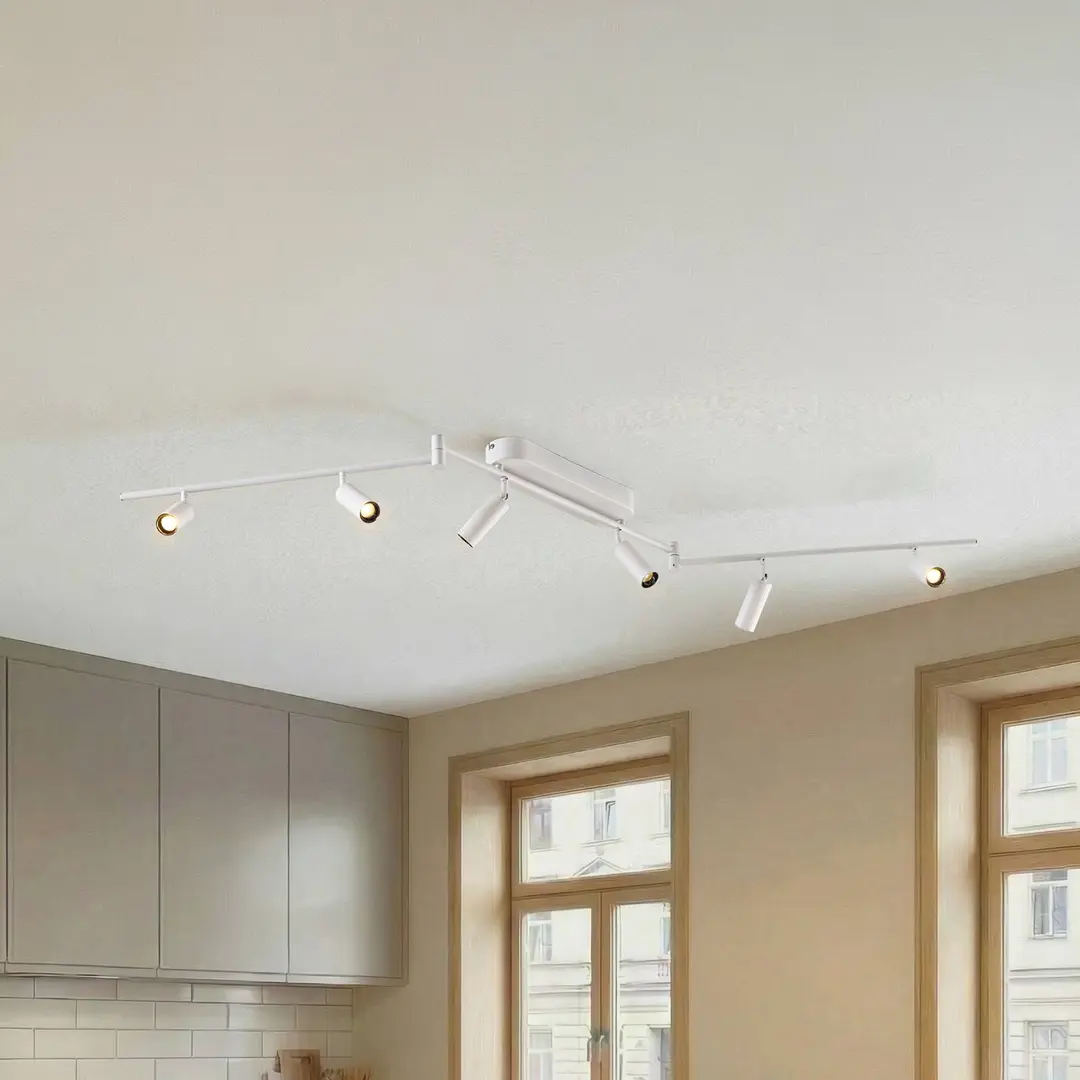 Lindby LED-Deckenleuchte Eldrin, 6-flammig, Spots, weiß