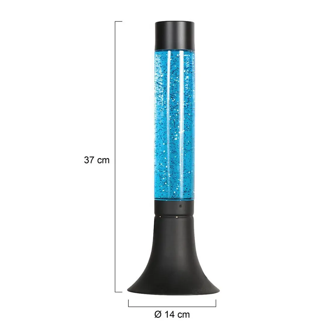 Steinhauer Tischlampe Volcan 4188, schwarz, Glittereffekt, E14