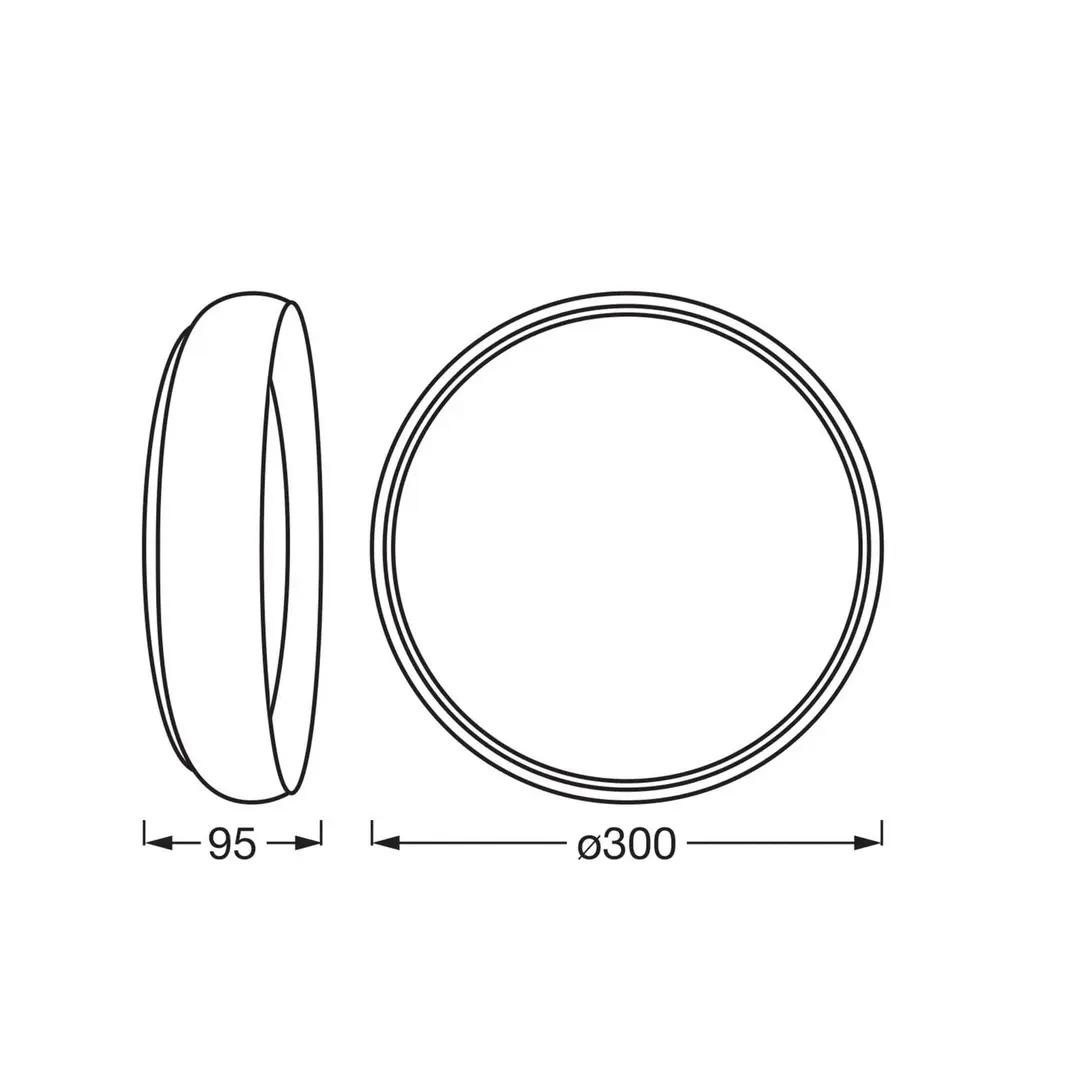 OSRAM LED-Deckenlampe ORBIS LIVIA, Ø 30 cm, grau, Metall dim
