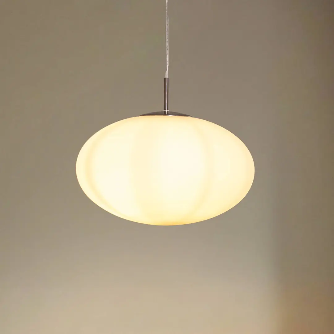 Lindby Hängeleuchte Sonika, Ø 40 cm, nickelfarben, Glas, E27