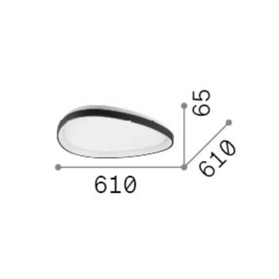 Ideal Lux LED-Deckenlampe Gemini messing 61 cm 2700 K on/off