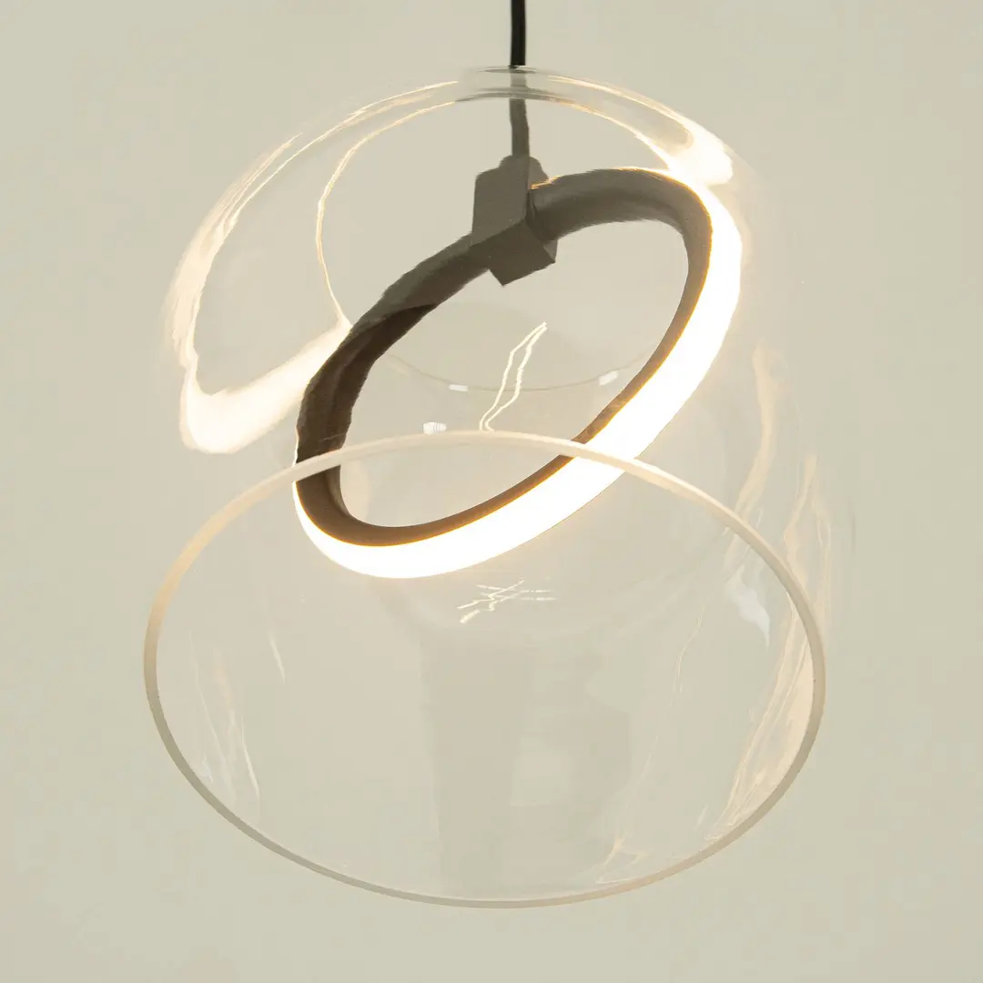 Zambelis LED-Hängeleuchte 23080, klar, 1-flammig, Glas, Ø 20 cm