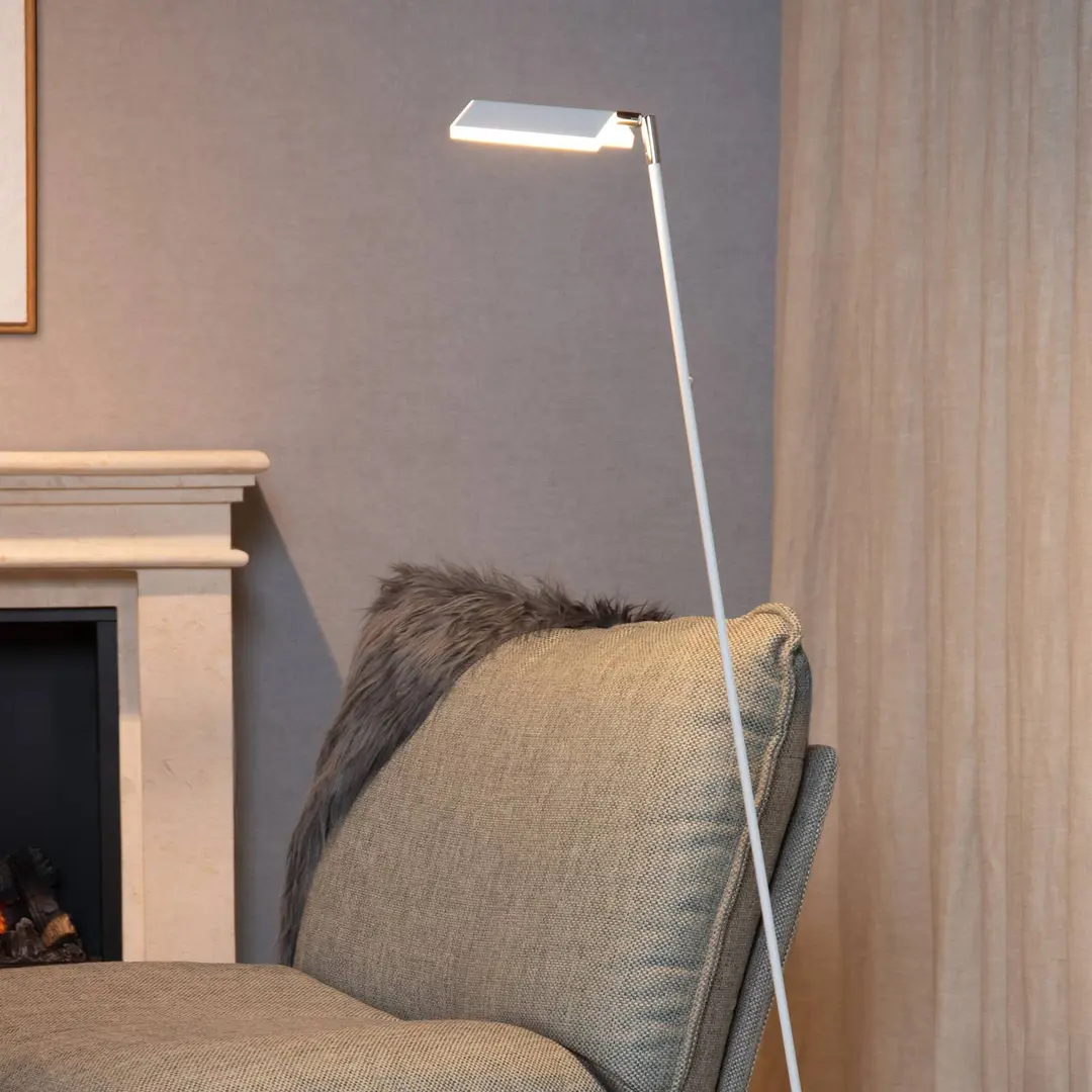 Lucide LED-Stehleuchte Aaron, weiß, dim to warm, Höhe 134 cm