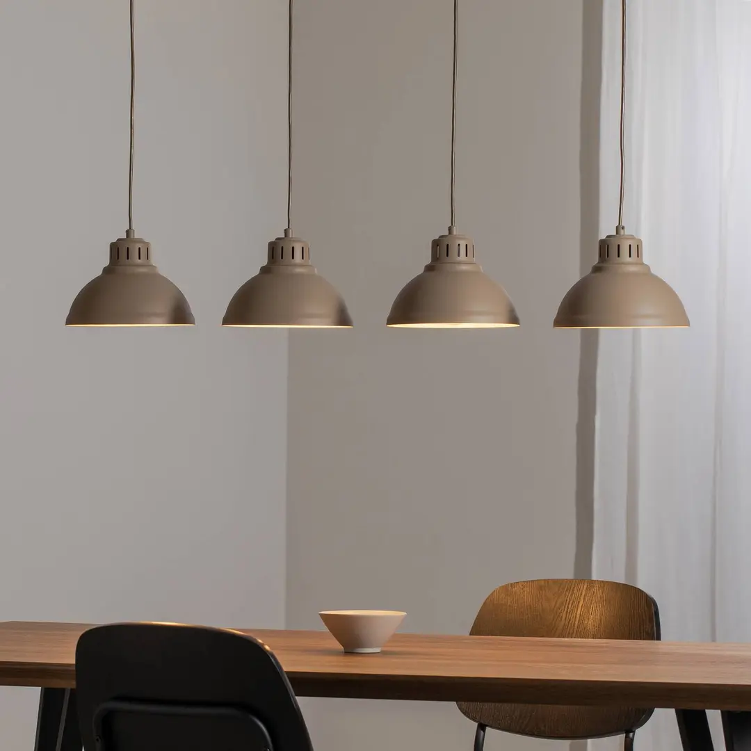 Luminex Hängeleuchte Sven, 4-flammig, beige, Stahl