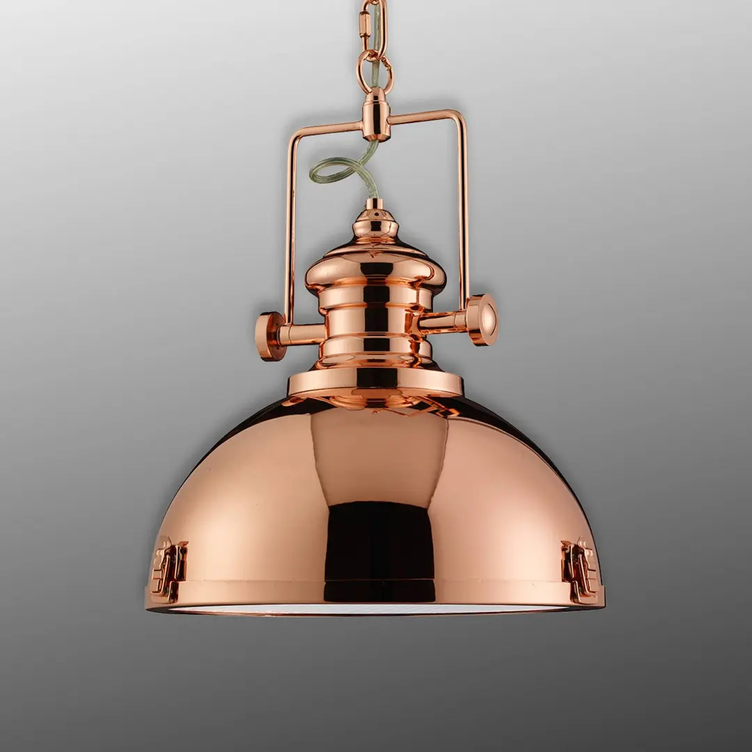 Searchlight Hängeleuchte Metal, industrielles Design, kupferfarben