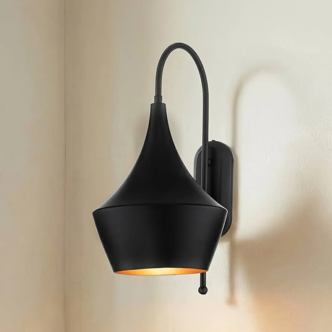 ROYALTECH Wandleuchte Olaf, schwarz, Metall, Höhe 48 cm