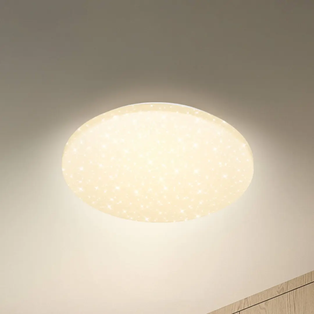 Briloner LED-Deckenleuchte Luminus, CCT, Ø 34 cm, weiß, Sternenhimmel
