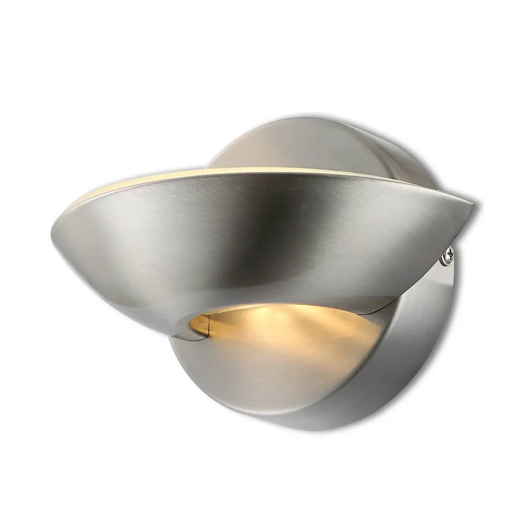 Globo LED-Wandleuchte Cosimo, nickel matt