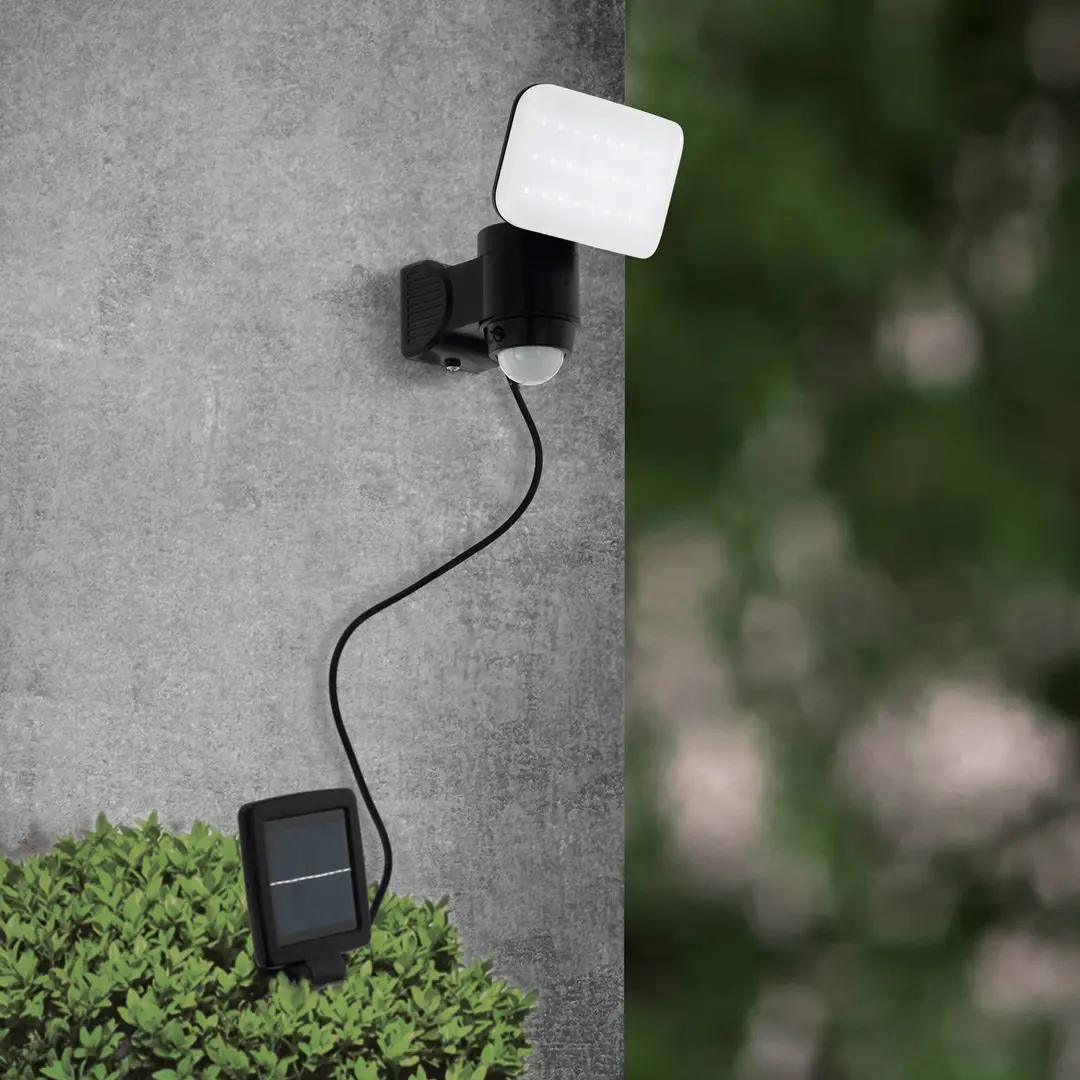 EGLO LED-Solarlampe Casabas mit Sensor, schwarz
