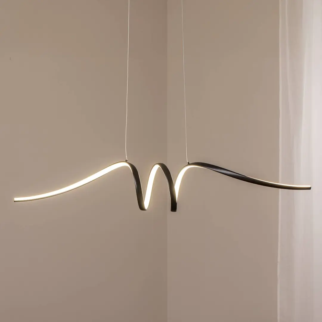 Milagro Lighting LED-Hängeleuchte Loop, Metall, schwarz-chrom, 4.000 K
