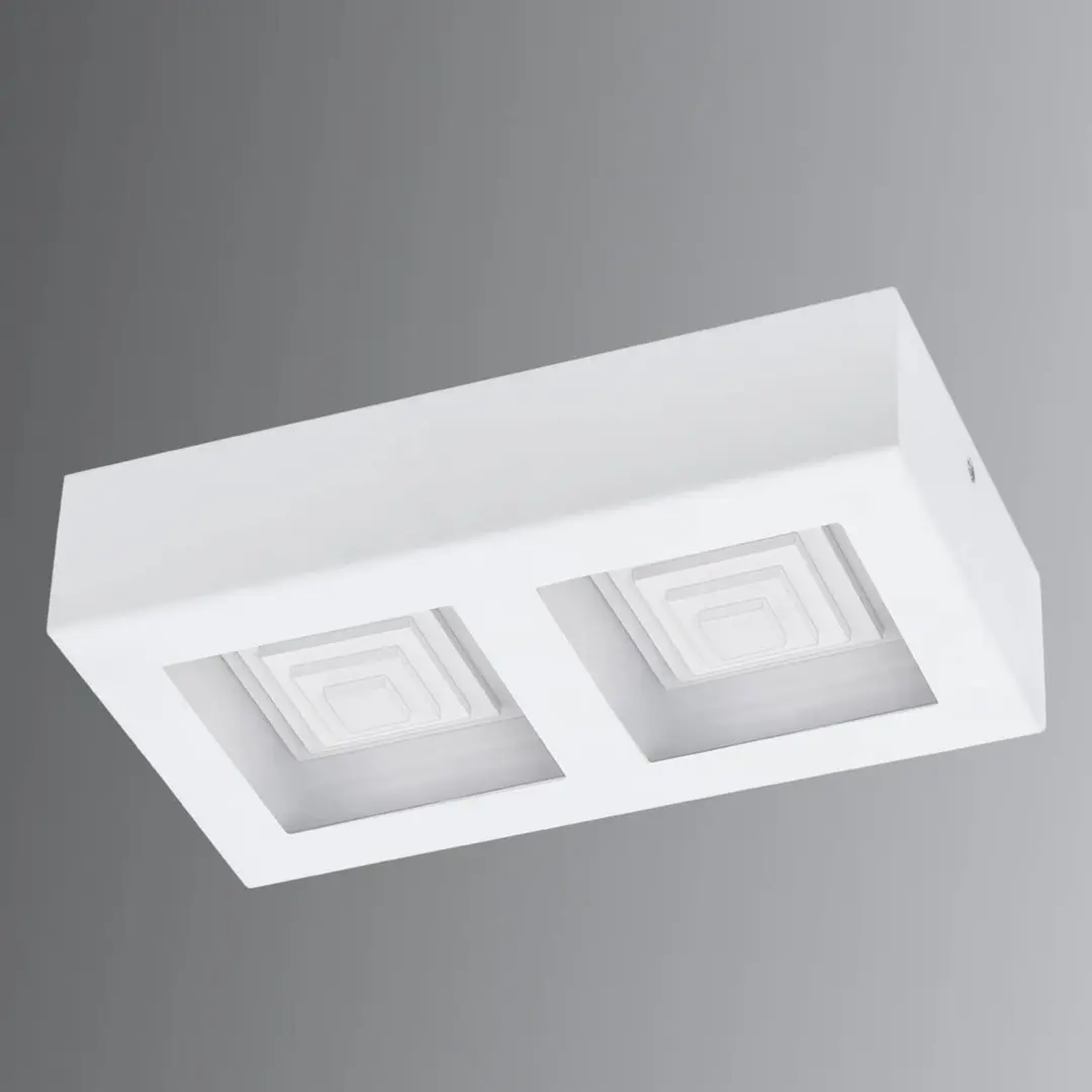 EGLO Ferreros - zweiflammige LED-Deckenlampe in Weiß