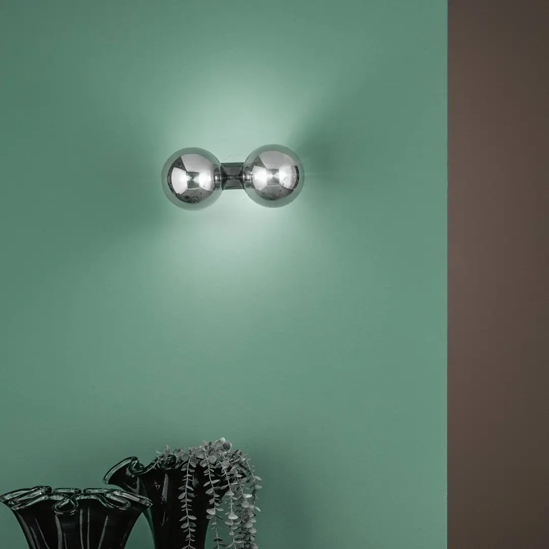 Luce Ambiente Design Wandleuchte HONEY, Höhe 34 cm, schwarz/rauchgrau, 2-flg.