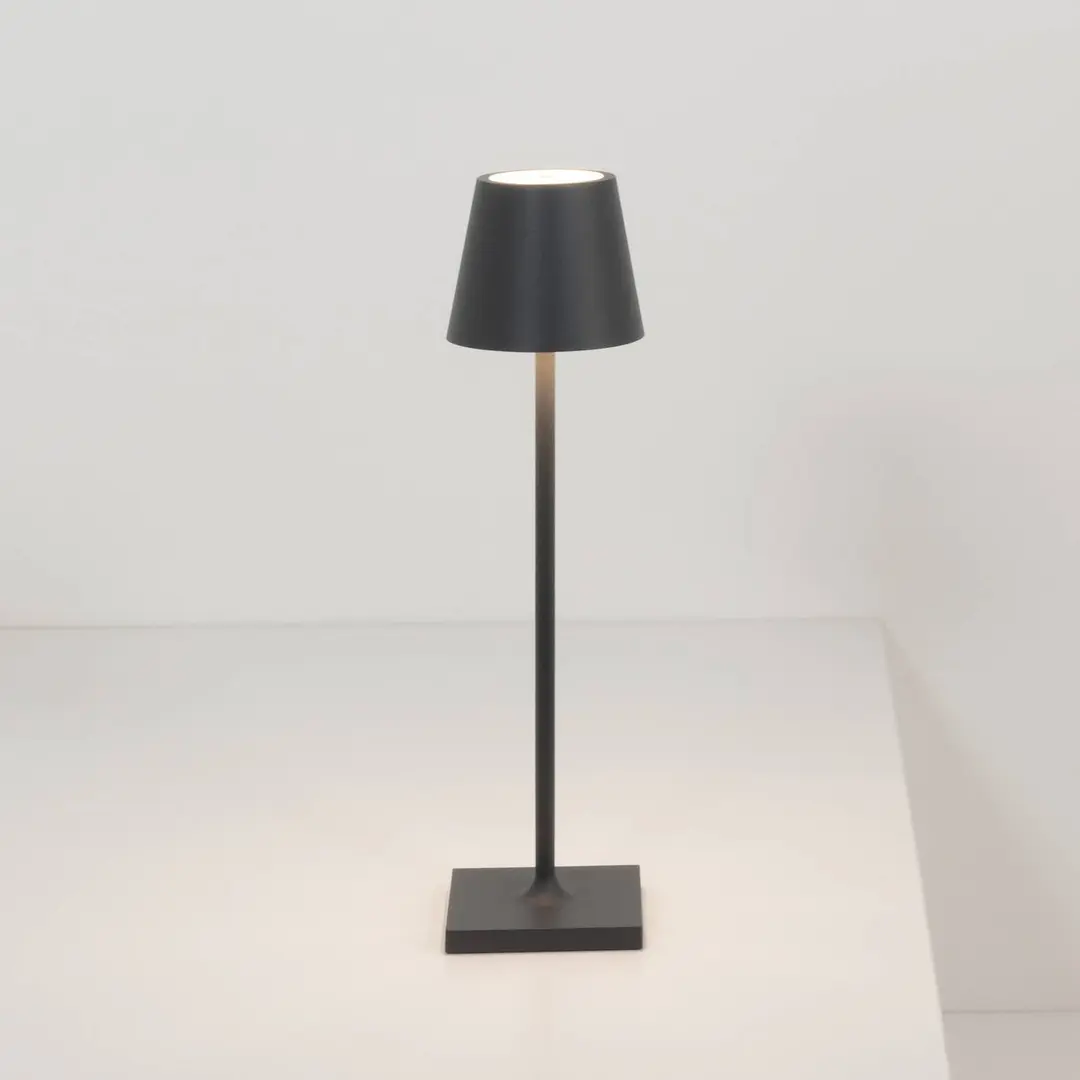 Zafferano Poldina micro Akkulampe, IP65 schwarz