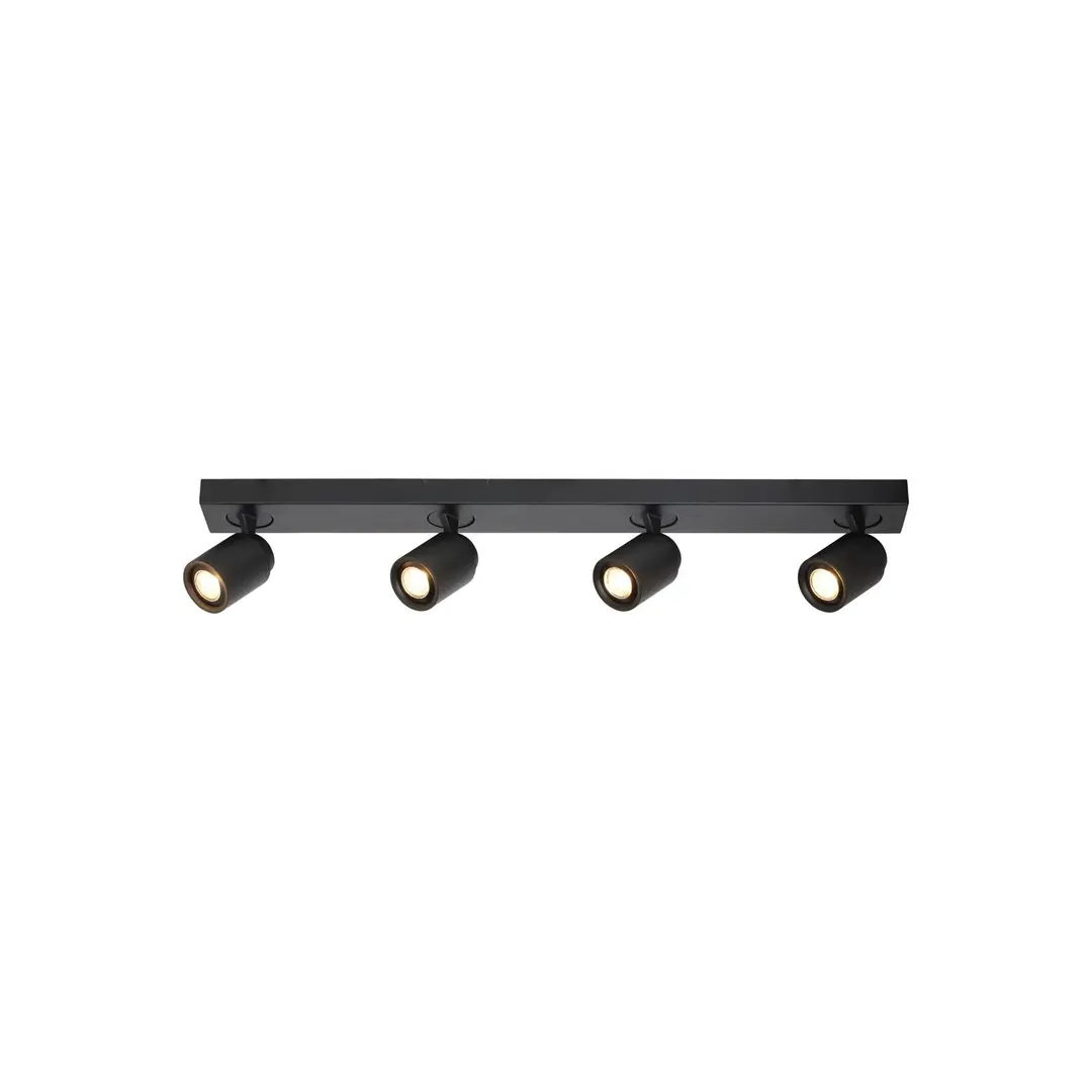 Freelight Deckenstrahler Razza, schwarz, Länge 82 cm, 4-flg., Metall
