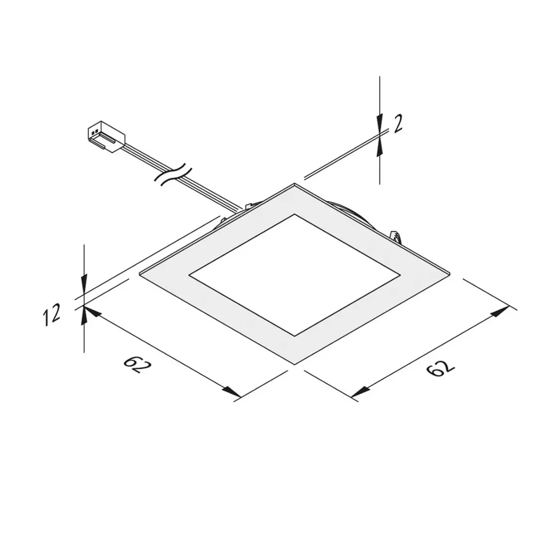 Hera LED-Möbeleinbauleuchte FAQ 58, stahl, 3W, 3.000K