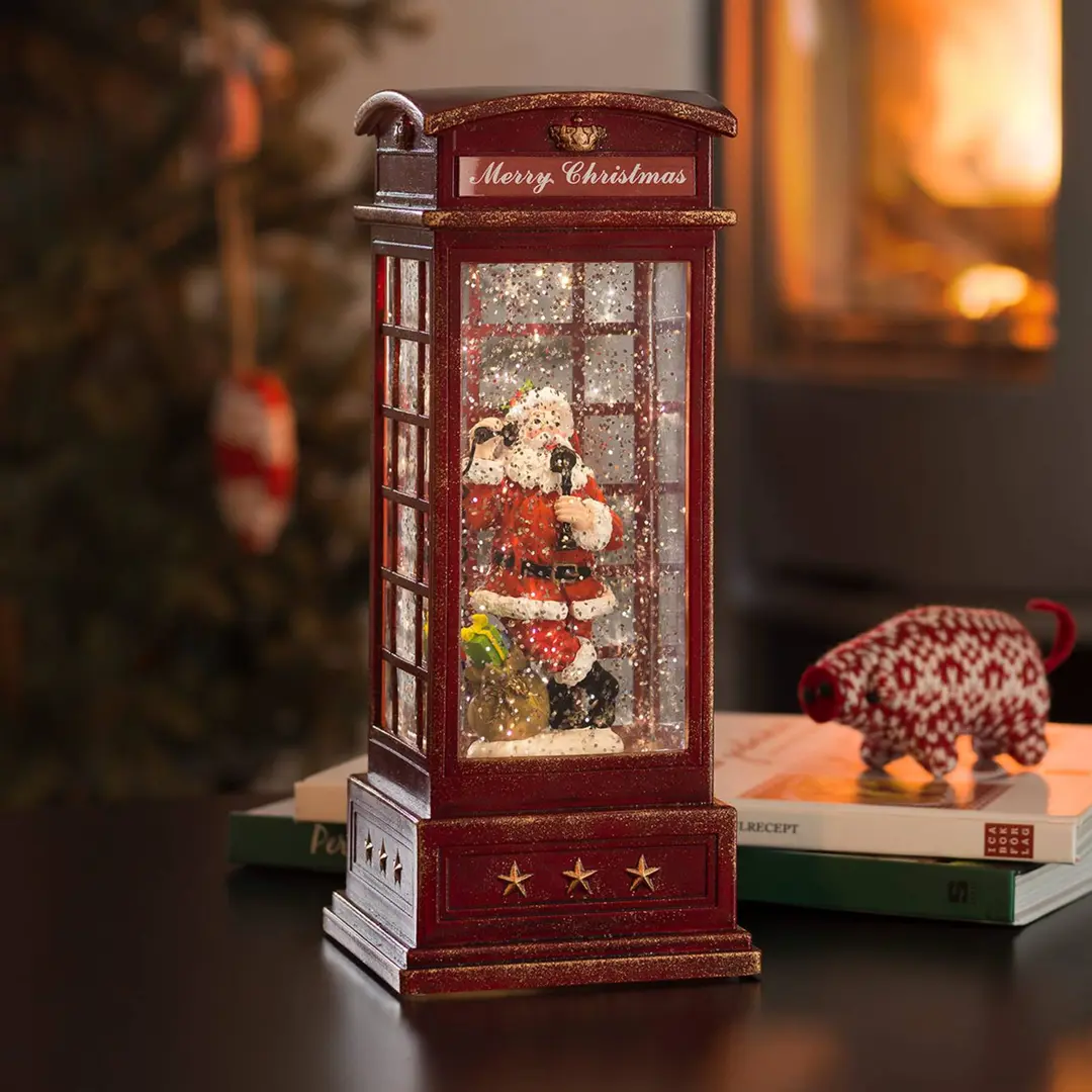 Konstsmide Christmas LED-Dekoleuchte Telefonzelle m. Weihnachtsmann