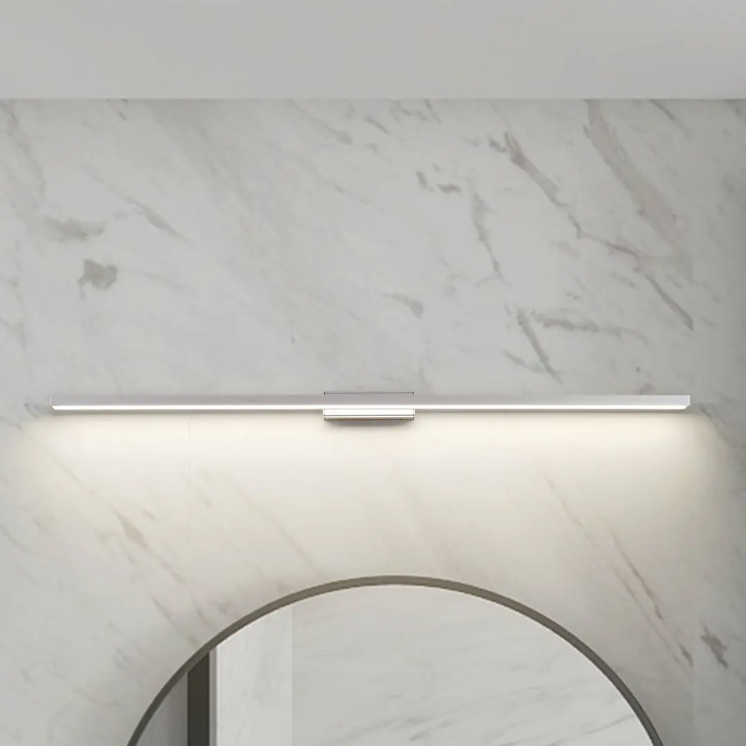 Lindby LED-Bad- und Spiegelleuchte Alenia, 120cm, IP44, grau