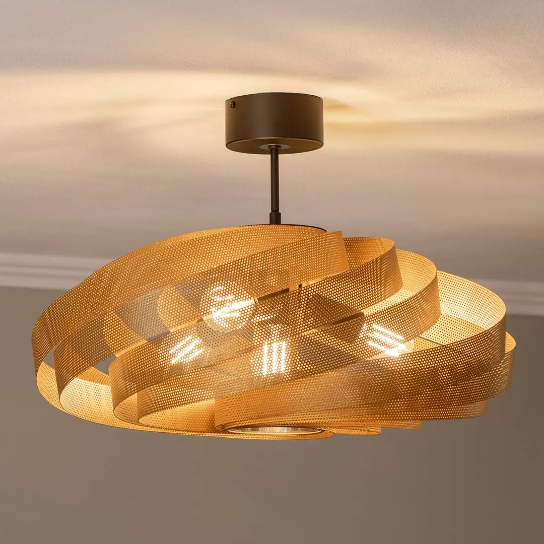 Domiluce Deckenleuchte Vento, goldfarben, Ø 60 cm