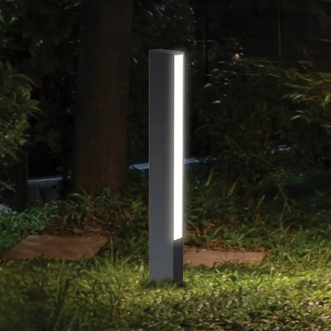 Viokef LED-Sockelleuchte Lir, Höhe 60 cm, dunkelgrau Metall