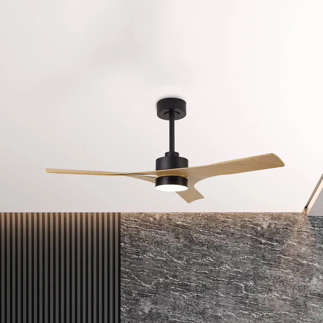 Mantra Iluminación LED-Deckenventilator Thai holz DC-Motor leise Ø 122 cm CCT