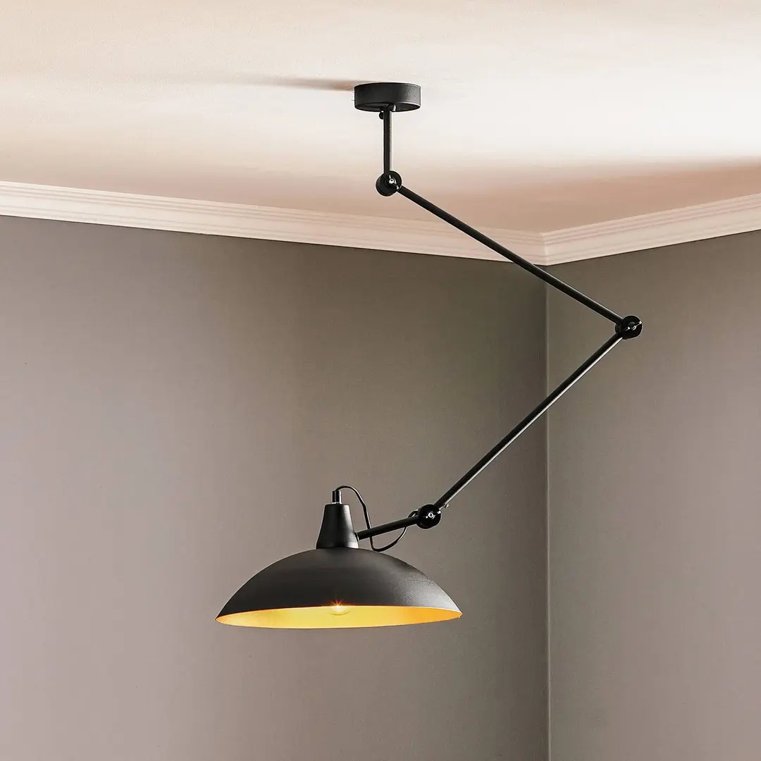 ALDEX Deckenlampe 808 verstellbar 1-flammig schwarz/gold