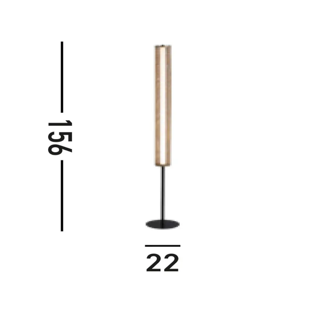 Searchlight LED-Stehleuchte Thread, goldfarben, 3-step-dimmbar, Stahl
