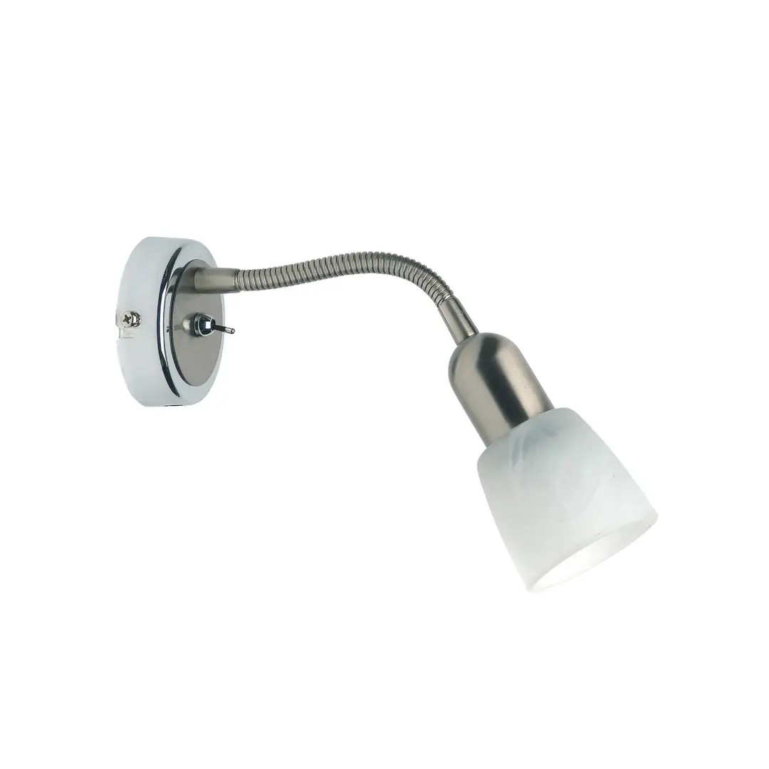 Brilliant Wandstrahler Sofia, eisen/chrom/weiß, Ausladung 37 cm