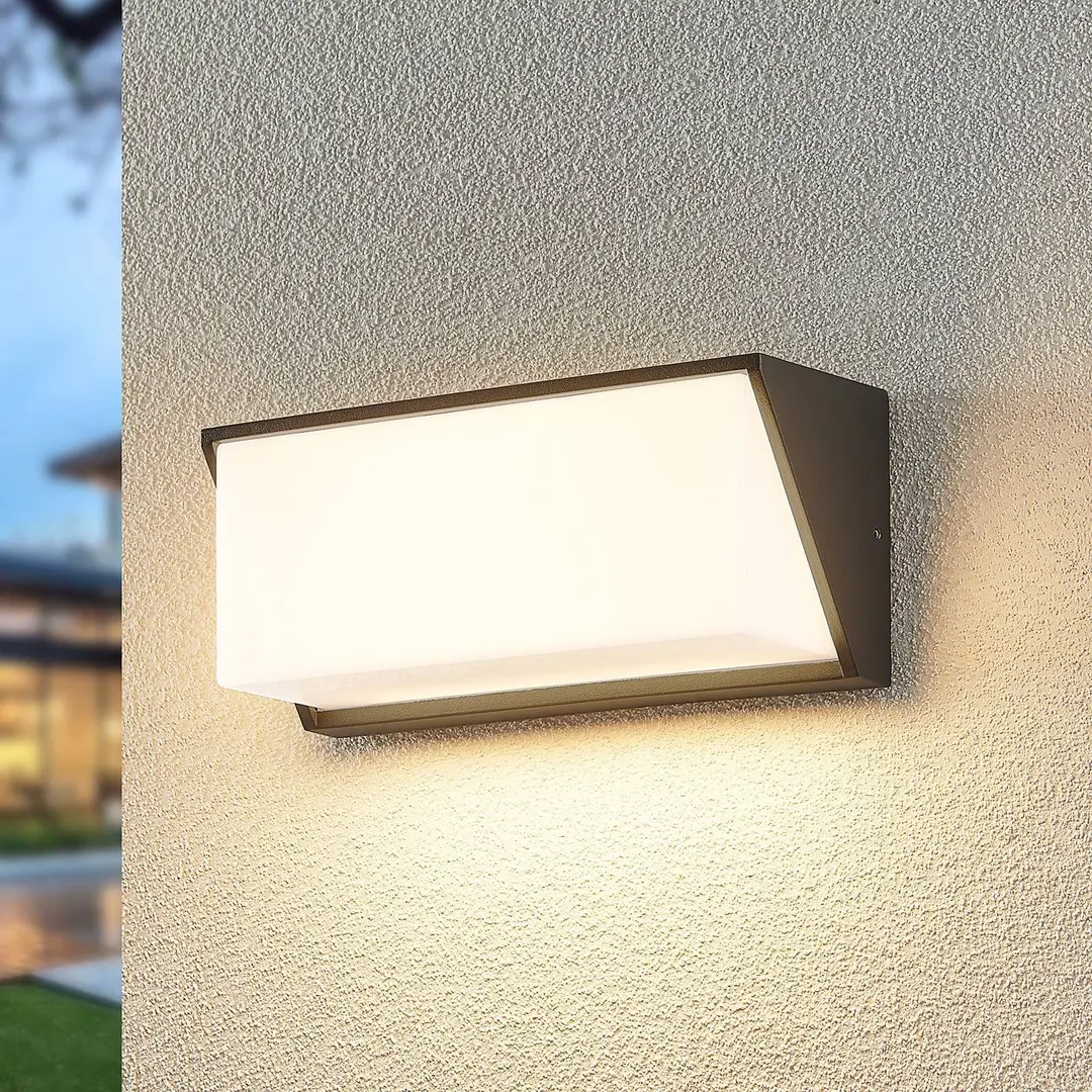 Lindby LED-Außenwandleuchte Malim, 25 cm, anthrazit, IP65